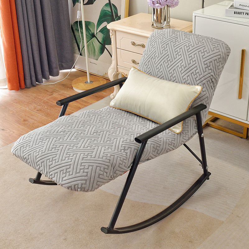 Elastic lounge chair cover, solid color, single seat