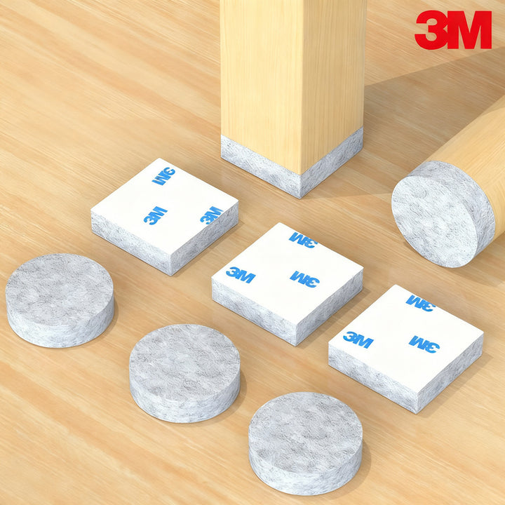 Felt chair glides, self-adhesive, furniture protection
