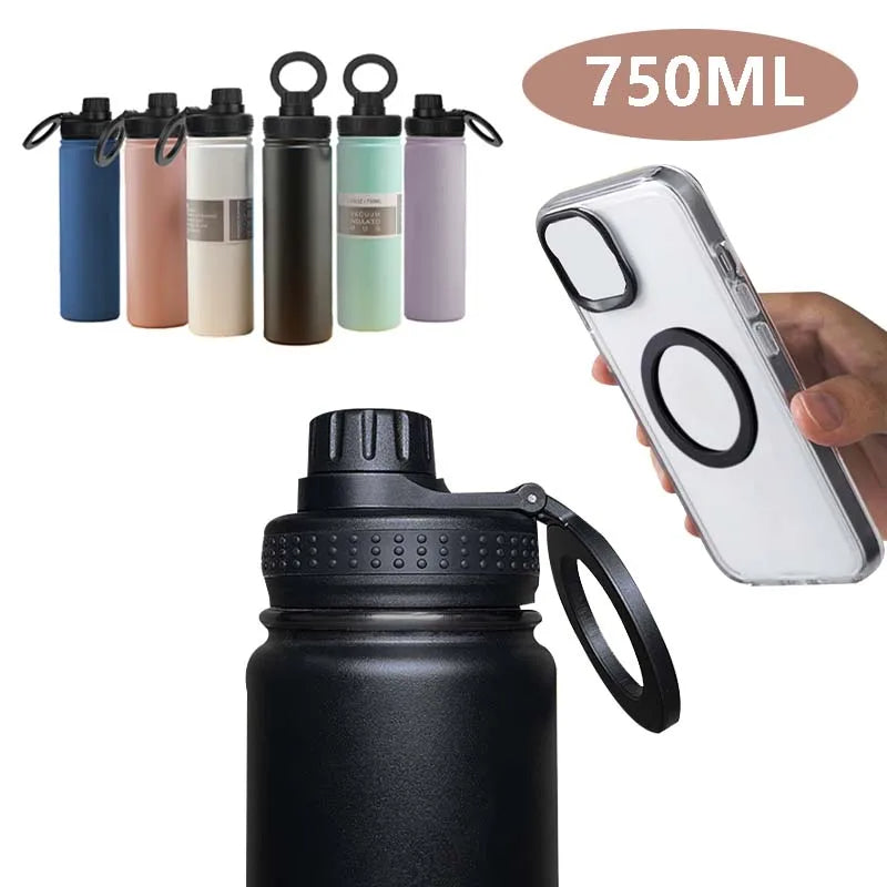 BowLift | Insulated Stainless Steel Water Bottle with Phone Holder – 750ml