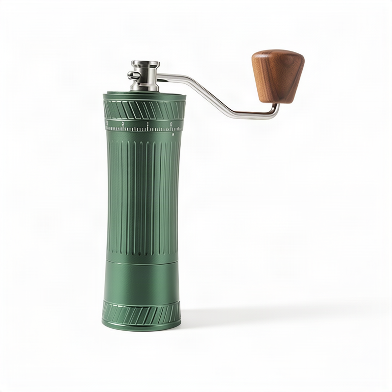 Hand coffee grinder with steel core, luxury design