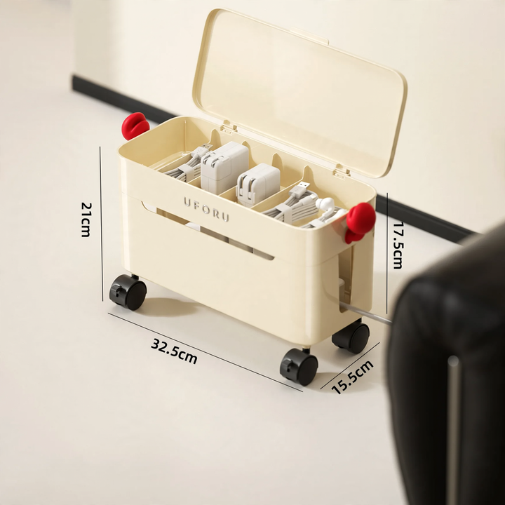 Cable organizer with wheels, double-layered, model DD2626