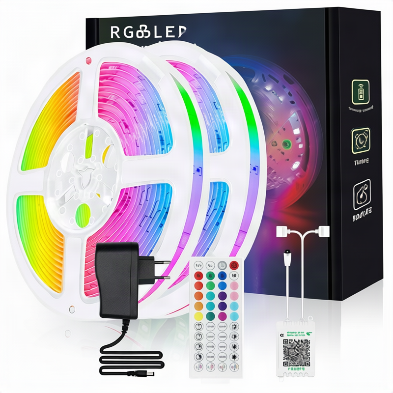 RGB LED strip 5050, controllable via app and remote control
