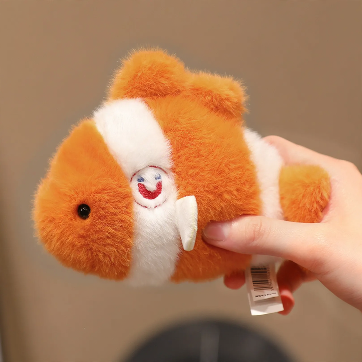 Plush sea animals, 12–16 cm, short pile
