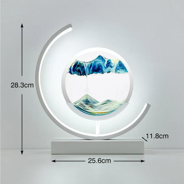 BowLift | 3D Hourglass LED Lamp, Mesmerizing Sand Art for Home Decor