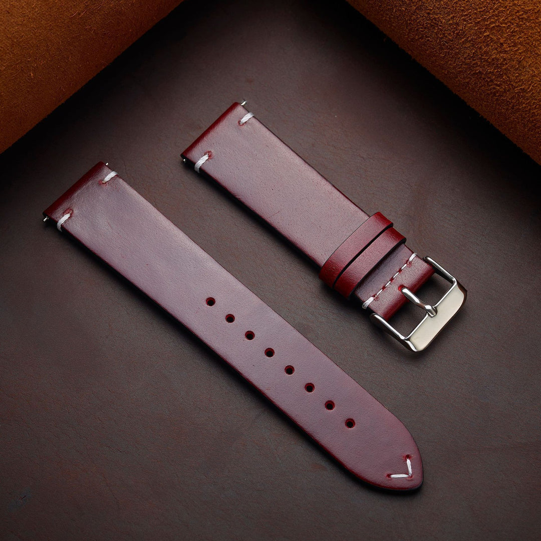Watch band made of vintage leather
