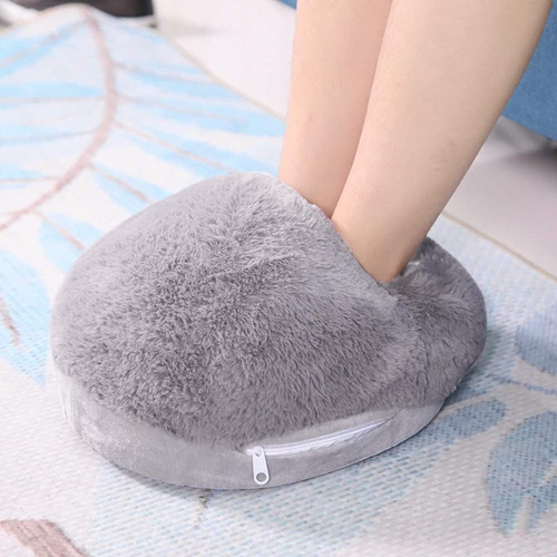 Fluffy heated foot warmers | Cozy heated foot cushion | Bowlift