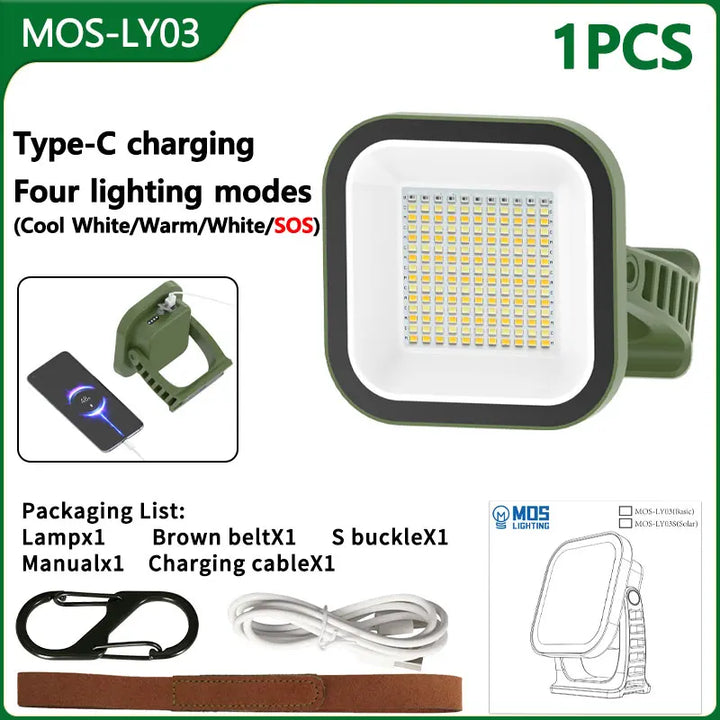 Rechargeable LED Camping Lamp with Magnets Bowlift