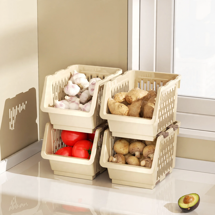 Stackable storage box made of PET, model 26YM.7465