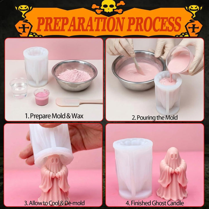 Silicone mold spirit for candles and epoxy resin