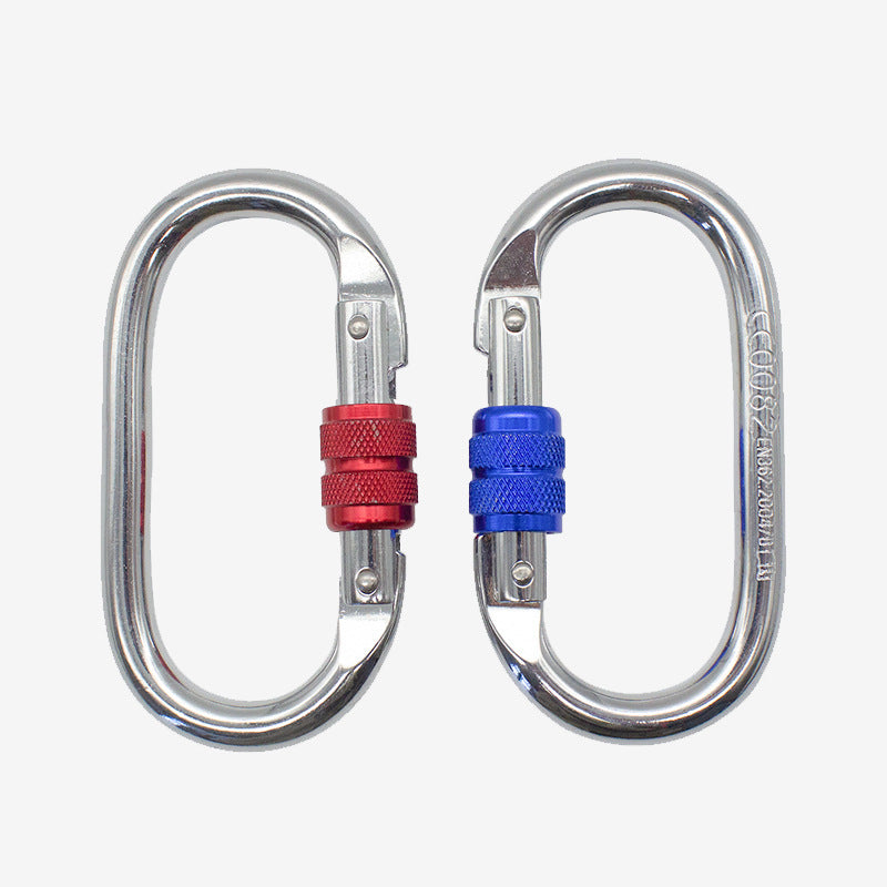 Steel carabiner for climbing, 25 KN
