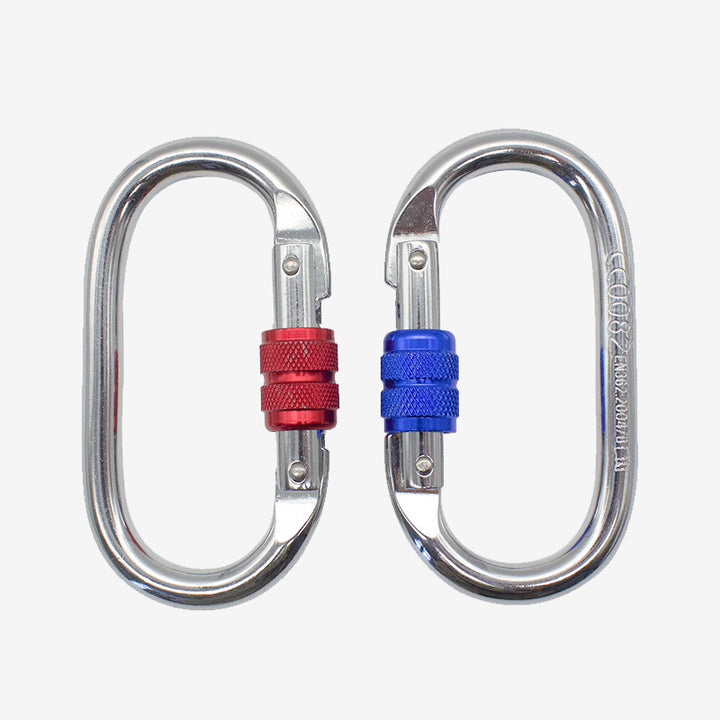 Steel carabiner for climbing, 25 KN