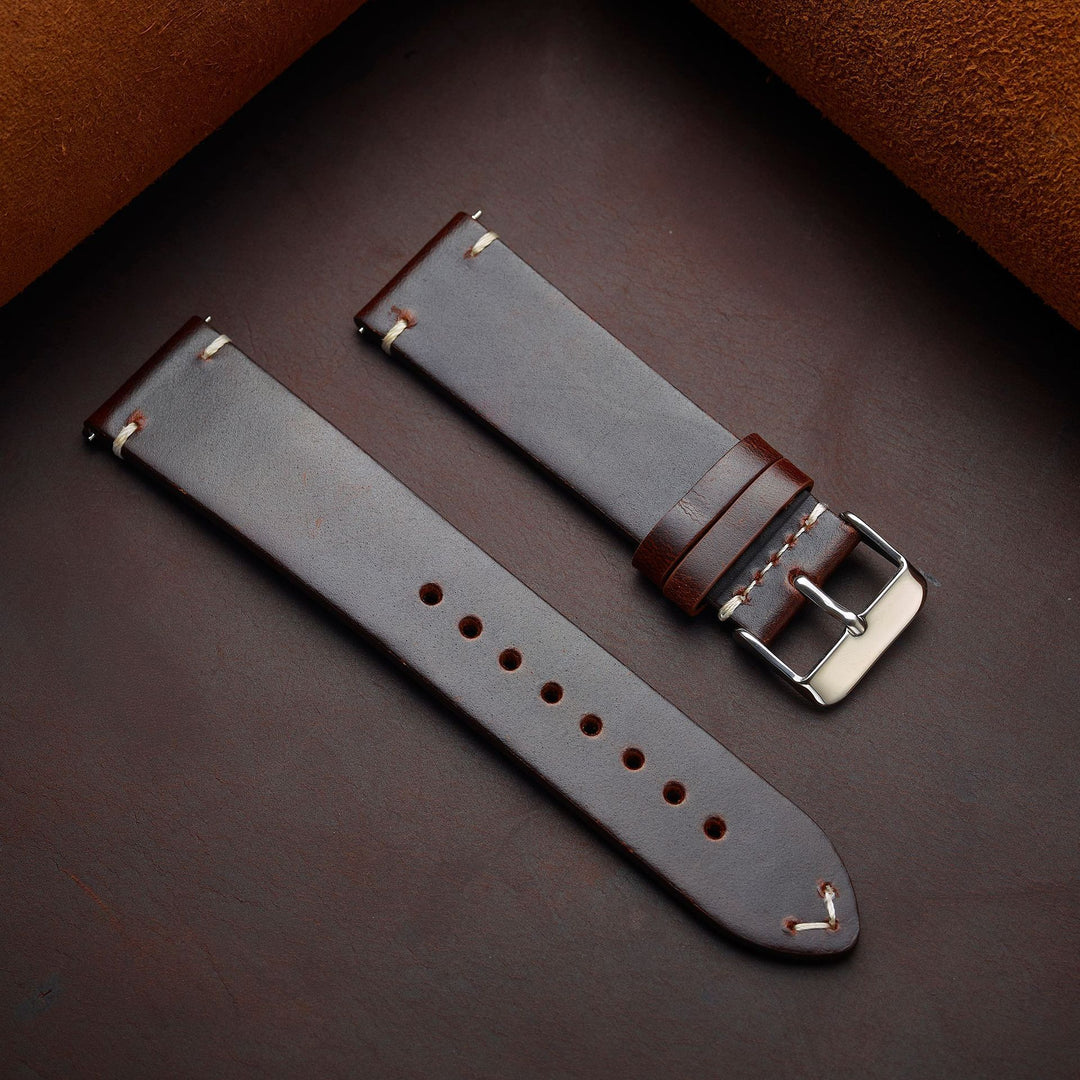 Watch band made of vintage leather