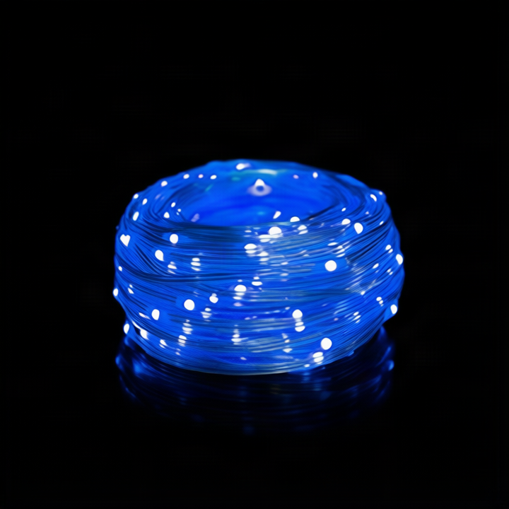 LED string lights, 10 m, 100 lights, USB/battery