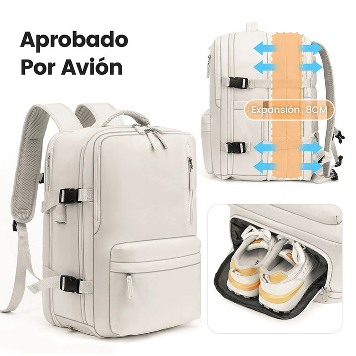 Expandable travel backpack, 36–55 L, for laptops