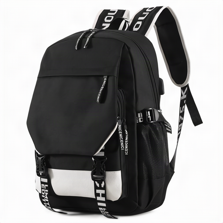 Nylon backpack with USB charging function, 20–35 L