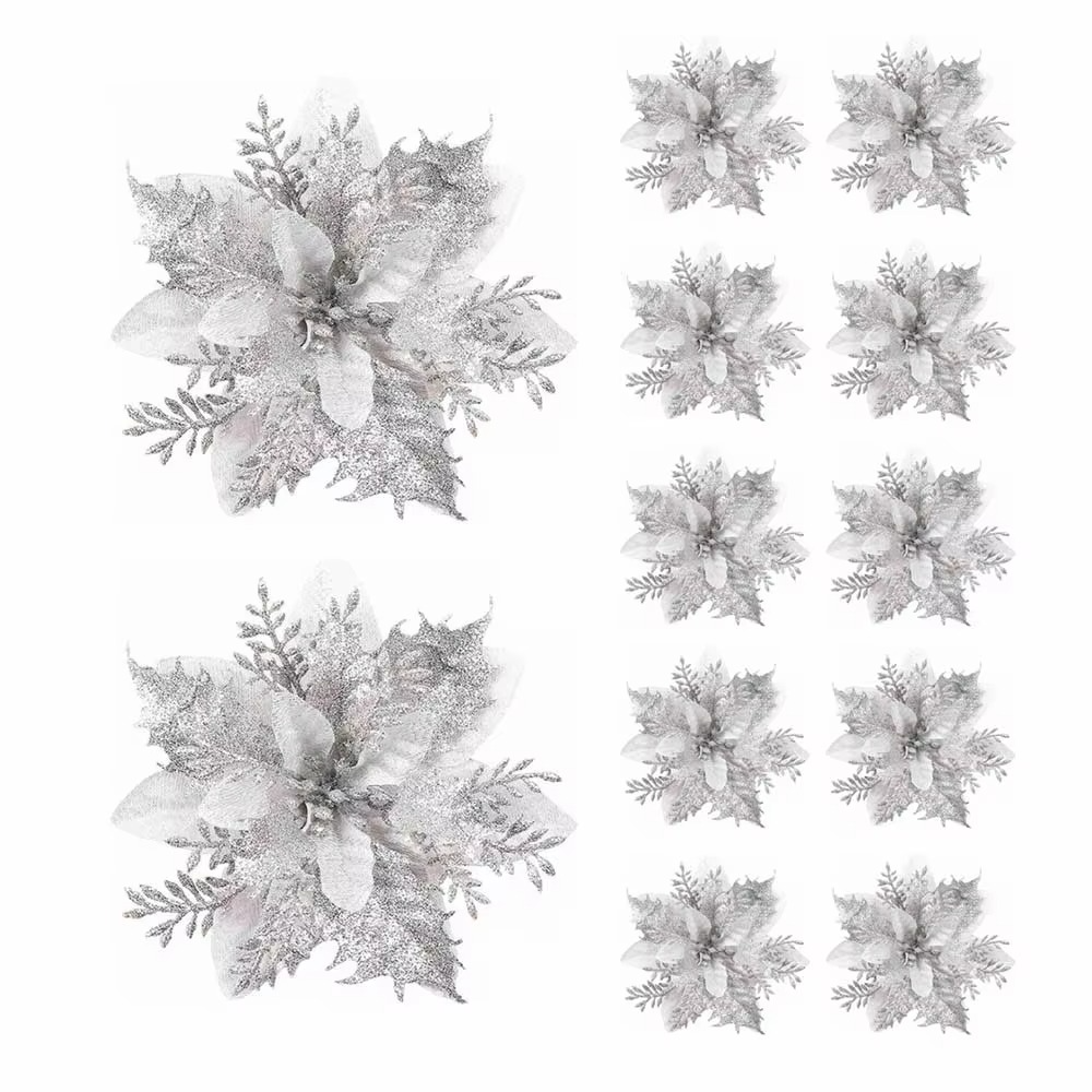 BowLift | Decorative Flower Set Pattern Pink, Gold or Red for Christmas Tree