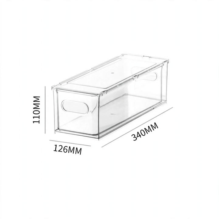 Refrigerator storage box, drawer system