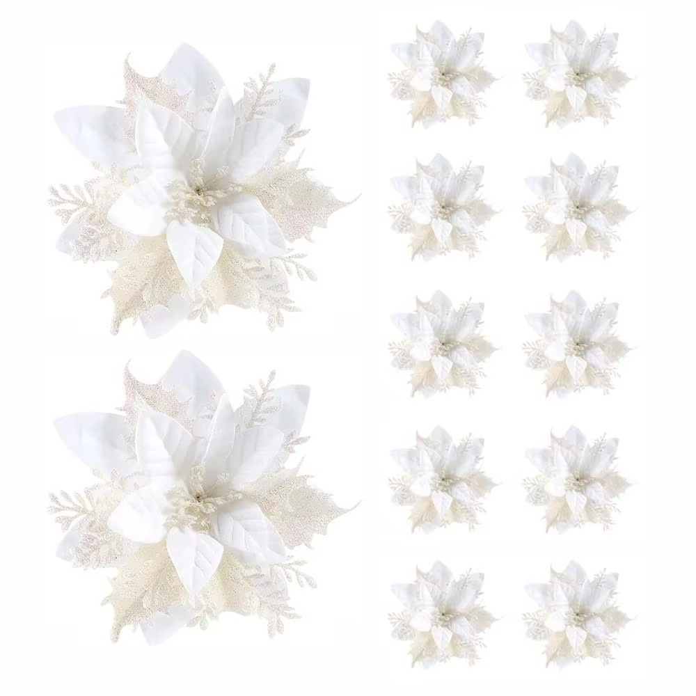 BowLift | Decorative Flower Set Pattern Pink, Gold or Red for Christmas Tree