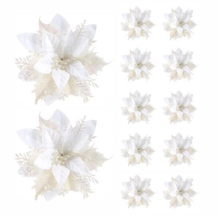 BowLift | Decorative Flower Set Pattern Pink, Gold or Red for Christmas Tree