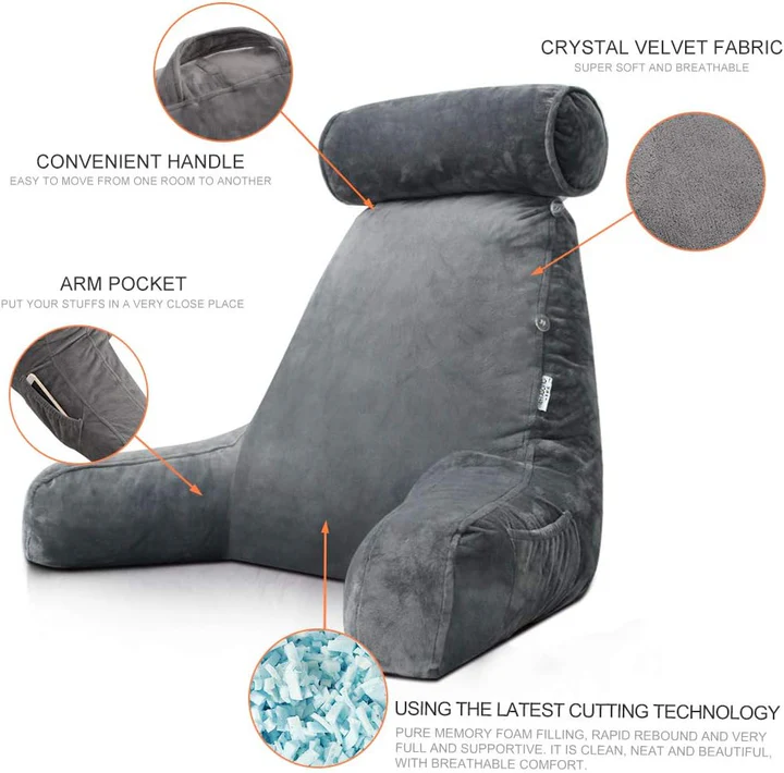 BowLift | Reading Bed Pillow with Arms