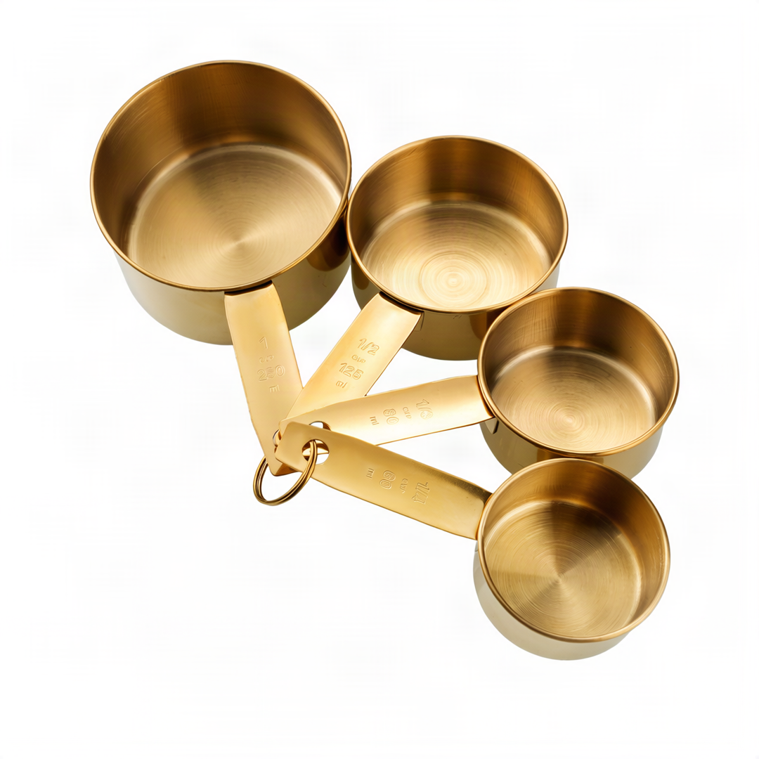 Stainless steel measuring spoon and cup set, 6-piece