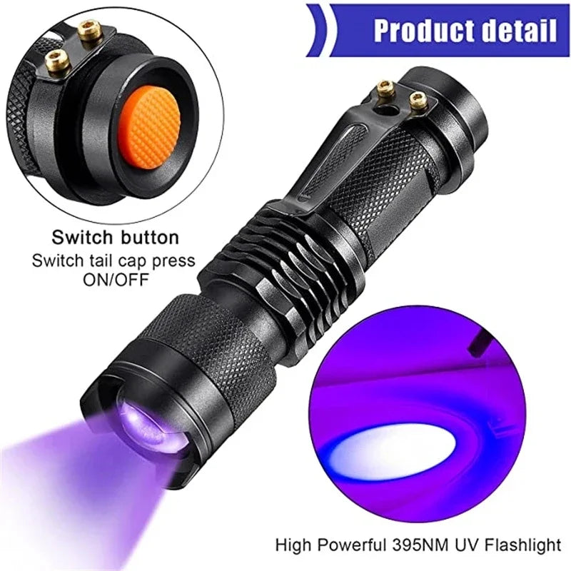 BowLift | LED UV FLASHLIGHT - ULTRAVIOLET INSPECTION LAMP FOR PET URINE STAINS AND STAIN DETECTION