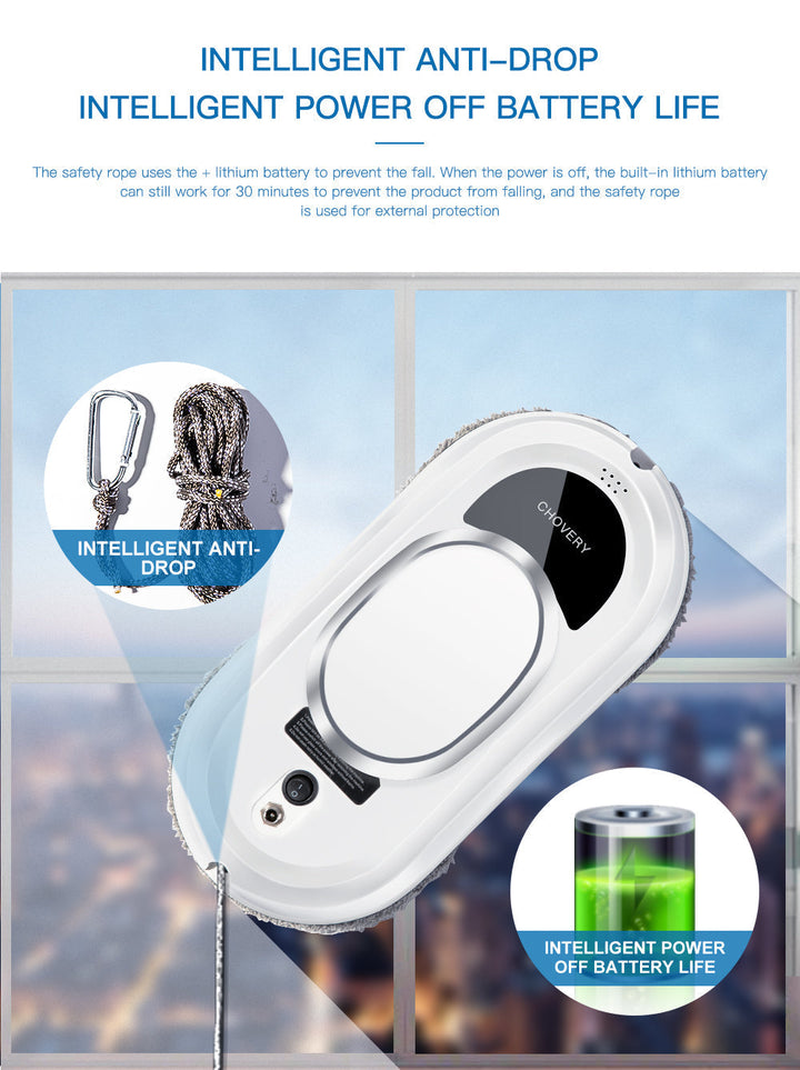 BowLift | CleanBot Smart Window Cleaner with Remote Control – Streak-Free Glass Cleaning