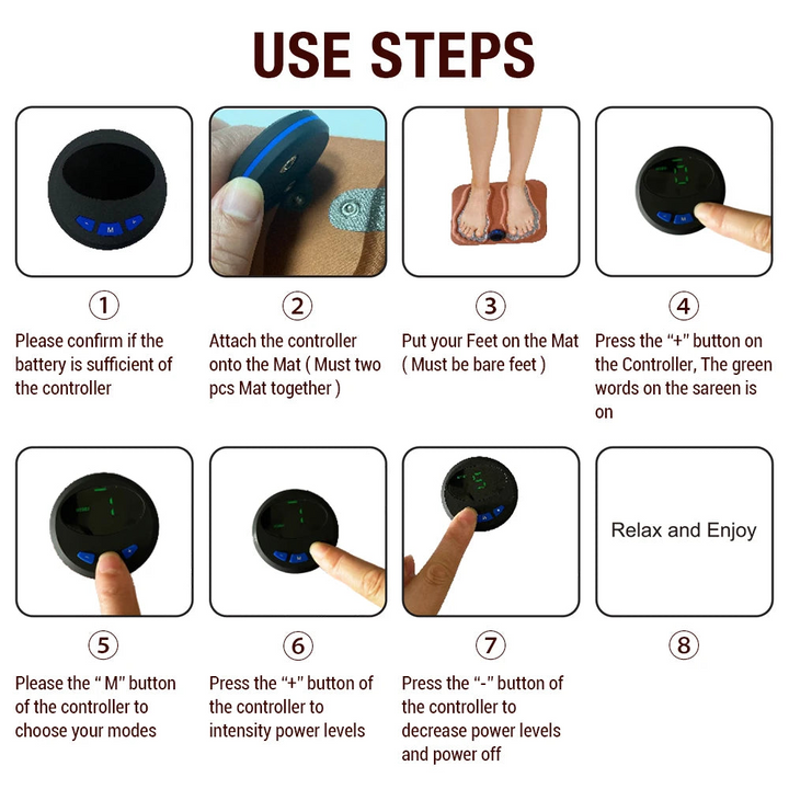 3D-Foot Massager Pad | Pain Relief for Tired Feet in Seconds – Convenient from Home | Bowlift