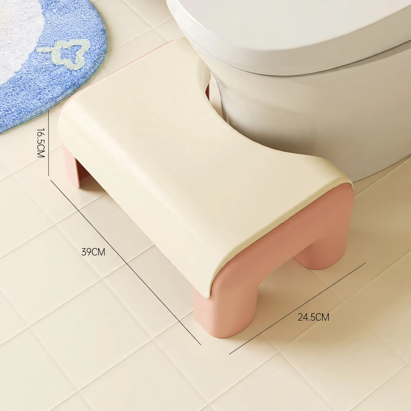 Plastic toilet stool, space-saving