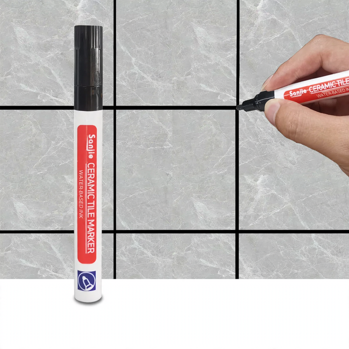 Grout pen for ceramic tiles in various colors