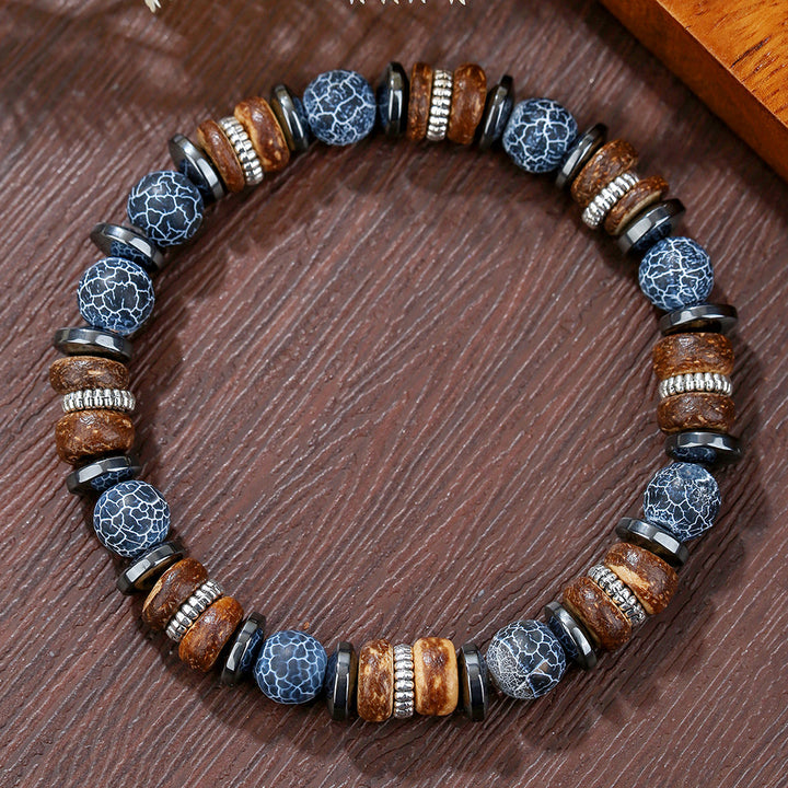 Beaded bracelet made of natural stones