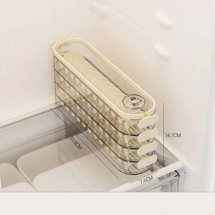 Multi-tier storage box for refrigerator, plastic