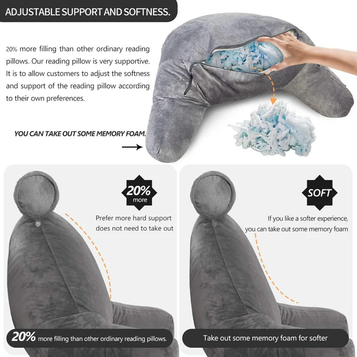 BowLift | Reading Bed Pillow with Arms