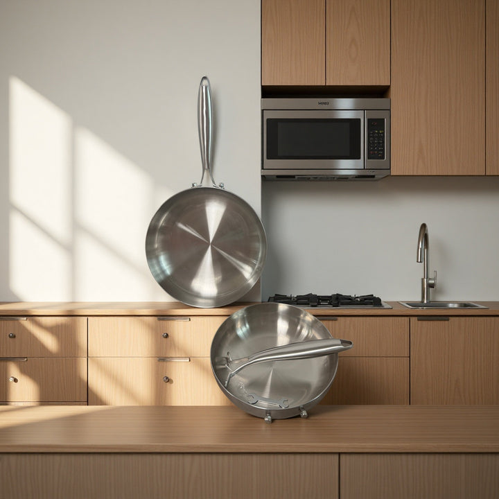 Frying pan, titanium-aluminum, non-stick