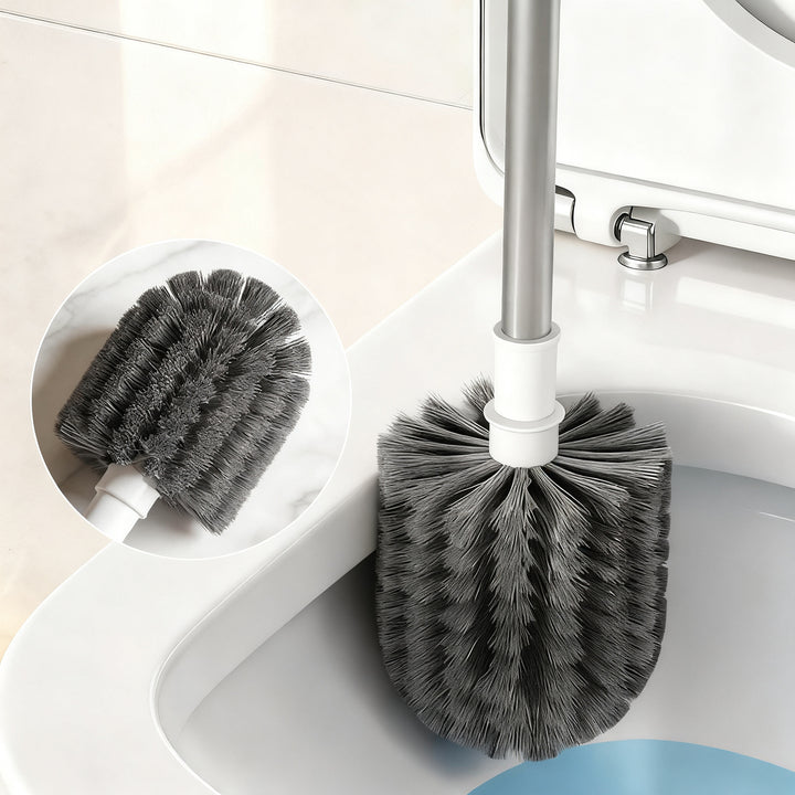 Toilet brush with wall holder