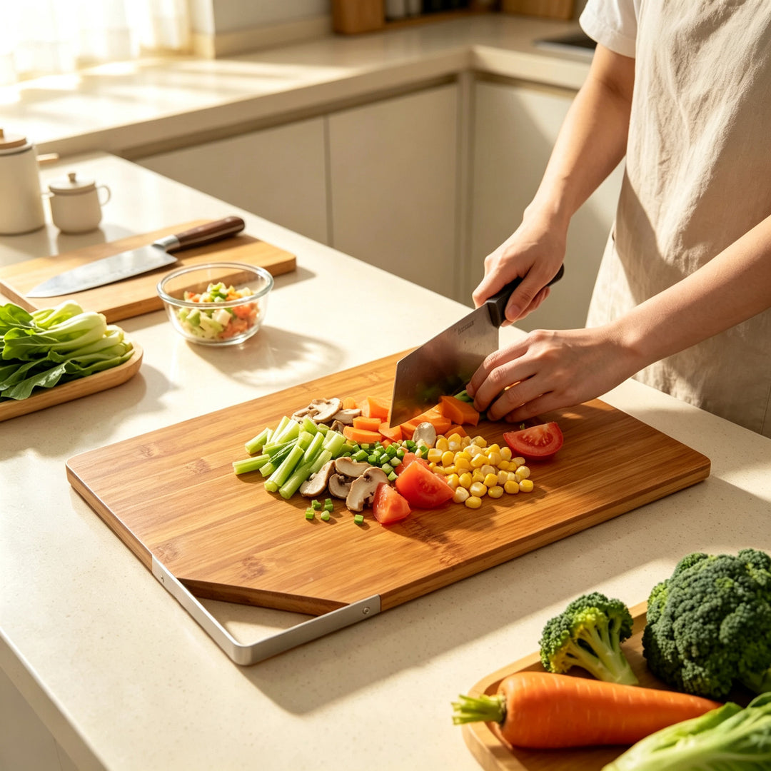 Wooden cutting board, with or without handle