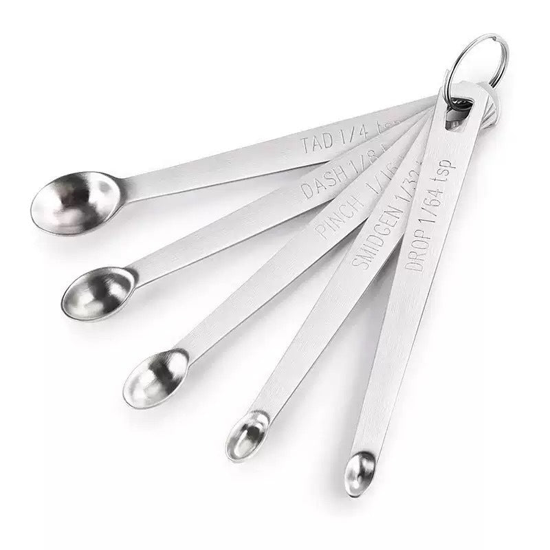 Stainless steel measuring spoon and cup set, 6-piece