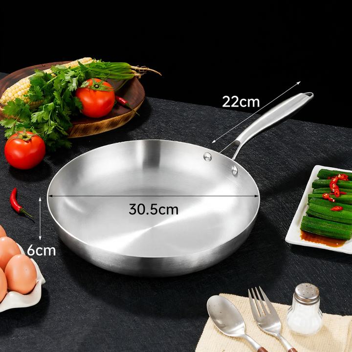 Frying pan, titanium-aluminum, non-stick