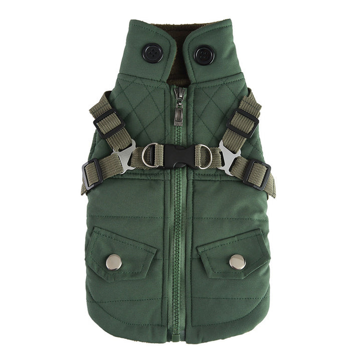 Dog jacket with zipper, polyester