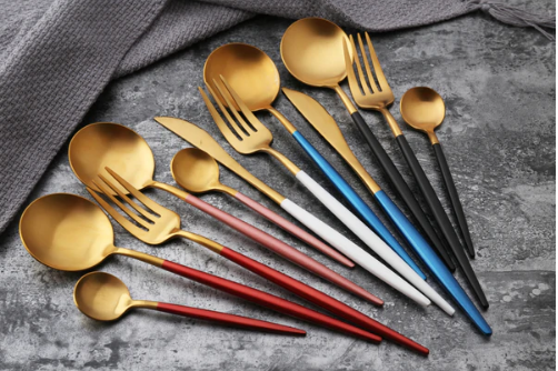 BowLift | Luxury 24-Piece Gold-Silver Cutlery Set for Stylish Table Setting