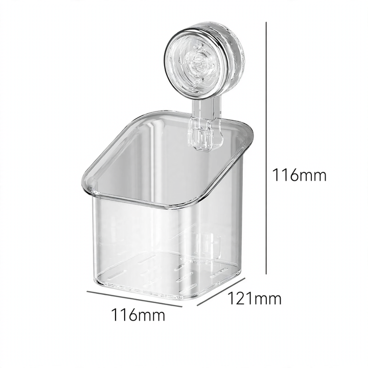 Suction cup wall box with drain, model YM.6933-59063