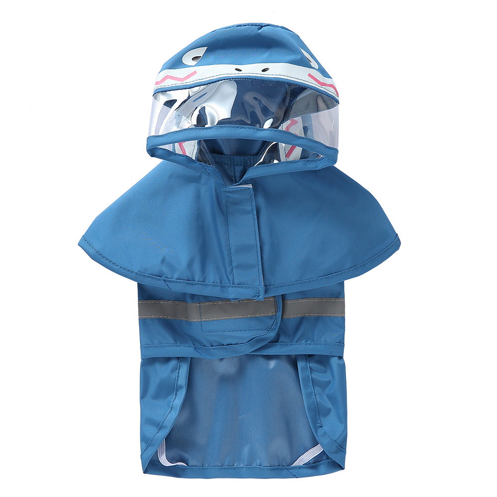 Dog rain jacket with reflectors, multiple designs