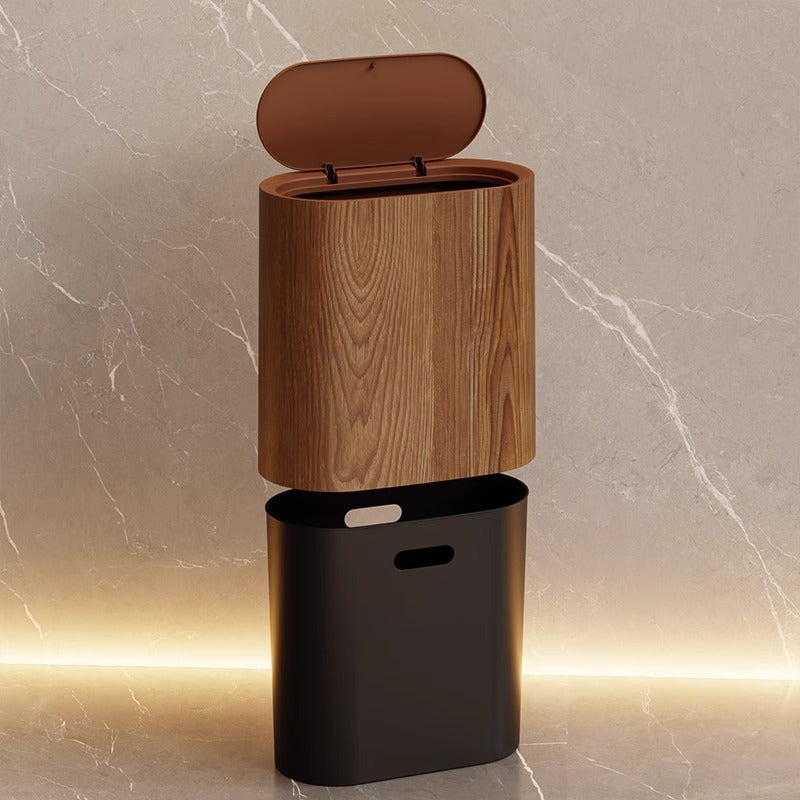 Narrow trash can with lid, over 12 L