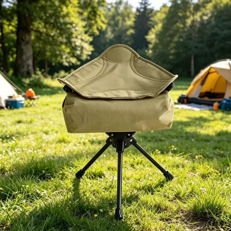 Camping chair, three-legged, foldable, lightweight