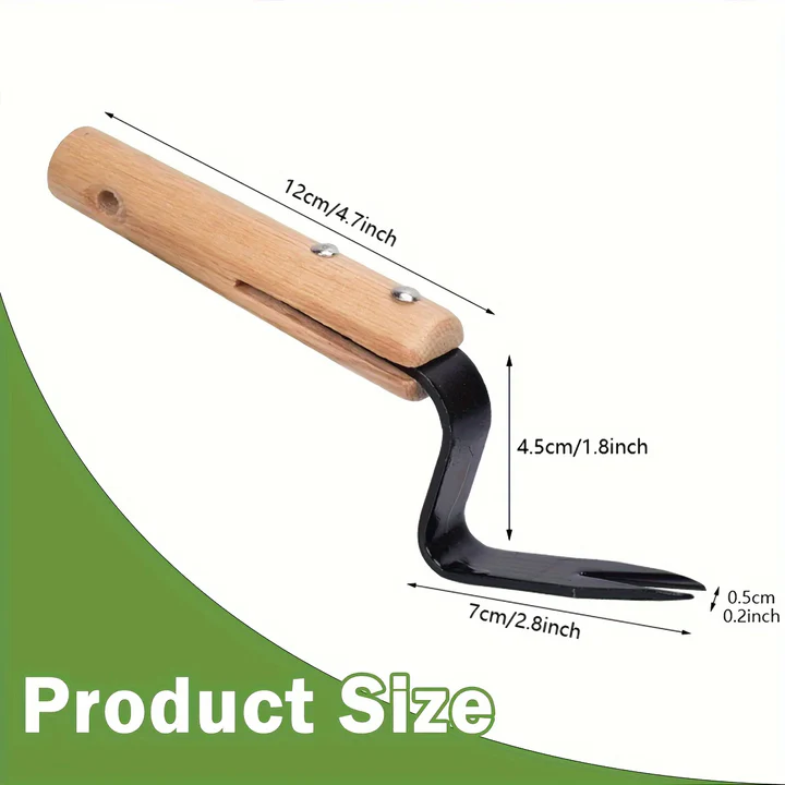BowLift | Stainless Steel Weed Puller Tool with Wooden Handle