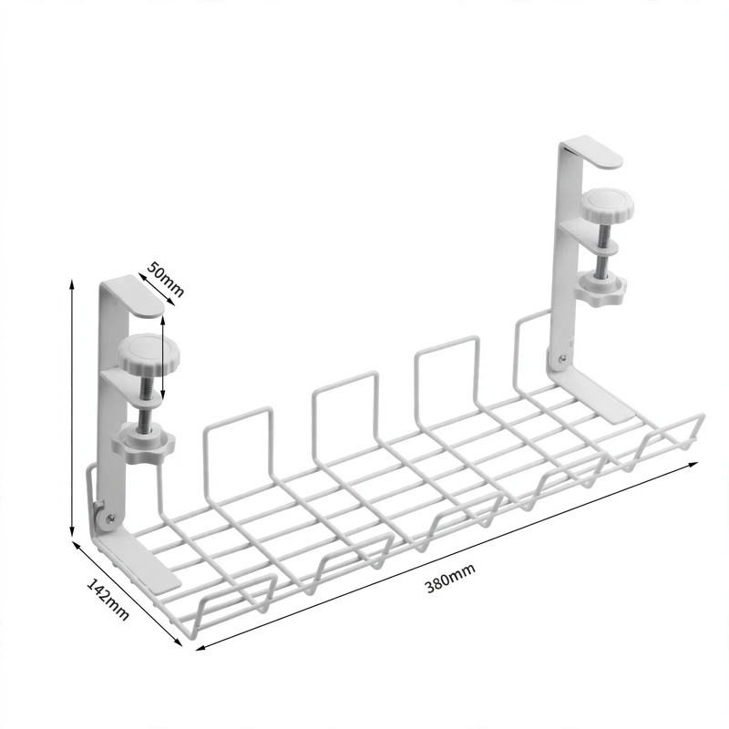 Cable duct for desk, PVC, no assembly