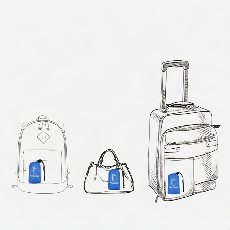 Lightweight foldable backpack, under 20 L, polyester
