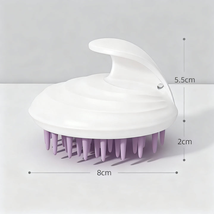 Silicone scalp brush for massaging and cleaning