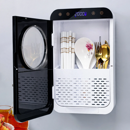 Disinfecting stick holder, plastic, wall mountable