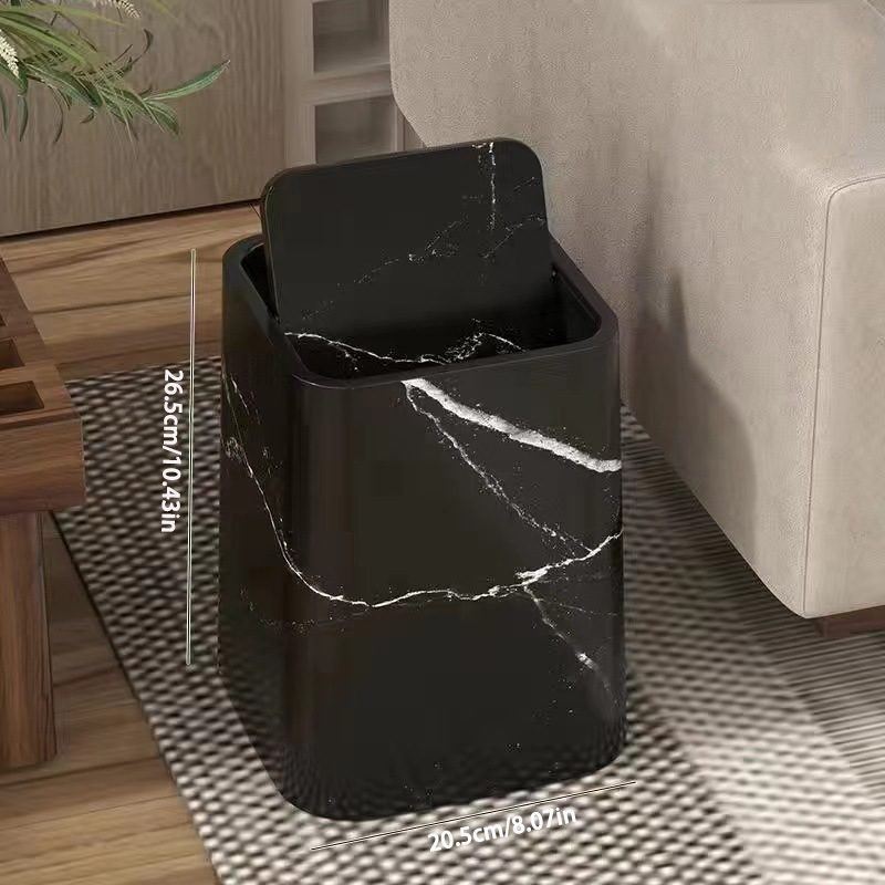 Marble Trash Can | Elegant Swivel Lid | Bowlift